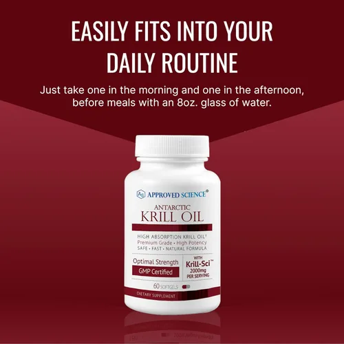 Miniatura 6 de Approved Science Aceite de krill - 2000 mg de aceite de krill antártico, 650 mcg de astaxantina - 260 mg EPA, 160 mg DHA - 60 cápsulas blandas - 1