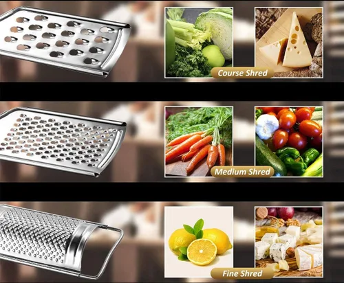 Miniatura 7 de Rallador de queso de mano, rallador de queso de acero inoxidable, ralladores de limón, pelador de verduras de cocina, rallador de alimentos