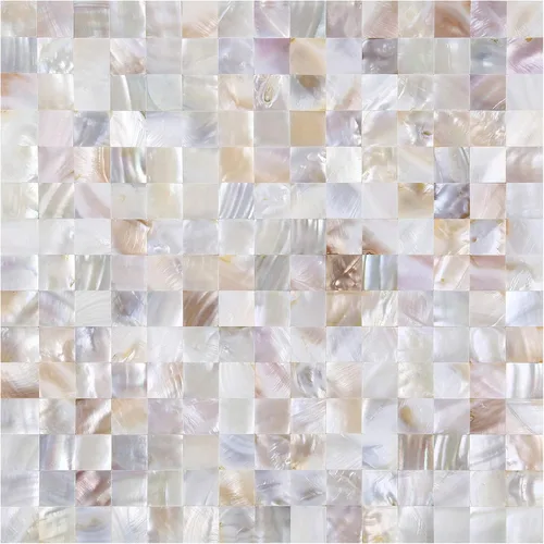Miniatura 13 de KASARO - Calcomanías de pared, adhesivo despegable de mosaicos para salpicadero dormitorio baño, madreperla, 12 x 12 pulgadas