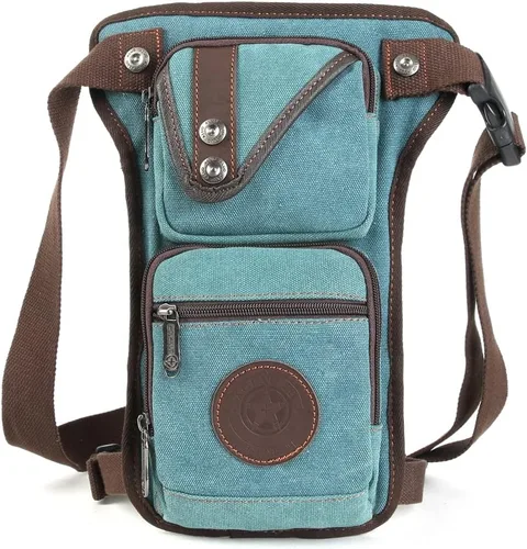 Riñonera de lona para motocicleta para hombres y mujeres, para viajes al aire libre, deportes, ciclismo, equitación, senderismo, camping, pesca,