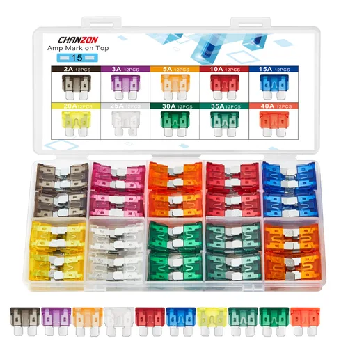 Miniatura 13 de Chanzon Kit surtido de fusibles de hoja estándar con certificación UL ATC ATO APR 10 valores 5 cada uno: 2A, 3A, 5A, 7.5A, 10A, 15A, 20A, 30