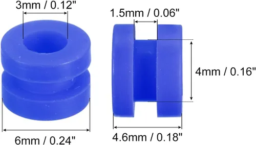 Miniatura 2 de MECCANIXITY Bolas de goma antivibración RC para control remoto F4 F7 controlador de vuelo M3x4.0.236 in bolas de absorción de impactos (azul)