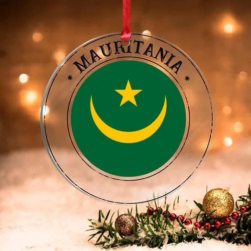 Miniatura 16 de Adornos de Navidad de Kazajstán, bandera de Kazajstán, recuerdo de Navidad, adornos de Navidad acrílicos, bandera nacional, recuerdo de país
