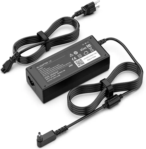 Cargador para portátil de 65 W compatible con Acer ChromeBook 11 13 14 15 R11 N15Q8 N15Q9 N15Q10 CB3 CB5 C720 C720P C731 C738T C740 C810 C730E