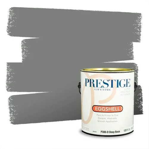 Miniatura 105 de Prestige Paints - Pintura exterior e imprimación en uno, 1 galón, plano, compatibilidad comparable con el color menta «Whipped Mint» de Behr