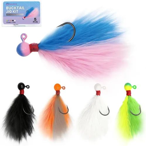 Kit de plantillas de pesca de cangrejo de colores mixtos, plantillas de marabú atadas a mano para trucha Magne, 1/64-1/4oz, señuelos de agua