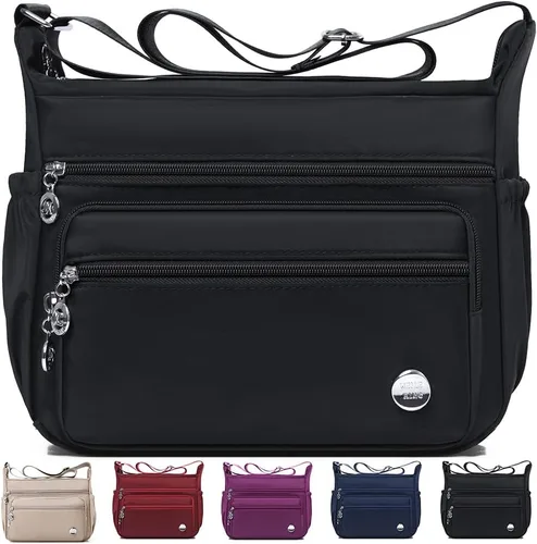 Bolsos cruzados para mujer, bolso de hombro espacioso con múltiples bolsillos, bolso cruzado a la moda, bolso de mano con asa superior