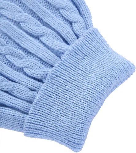 Miniatura 8 de Suéteres tejidos para perros pequeños, sudadera cálida para mascotas y gatos, ropa de invierno, suéter para gatitos y cachorros (Grande, azul claro)
