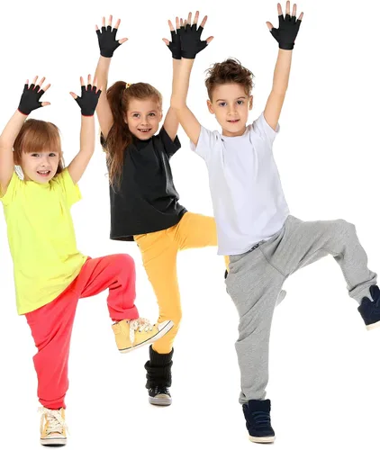 Miniatura 6 de 4 pares de guantes de ciclismo de medio dedo para niños, guantes deportivos antideslizantes para deportes al aire libre de verano para niños