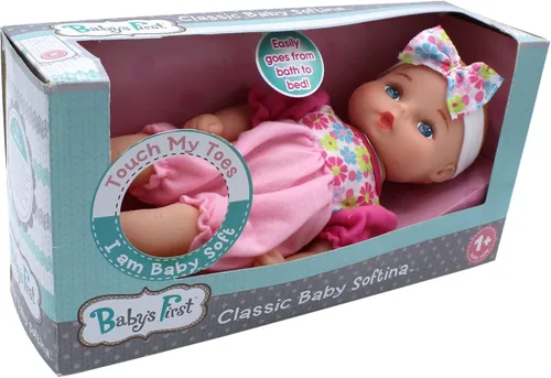 Miniatura 11 de Muñeca Goldberger Doll Baby's First de 11" Bebé Clásico Afroamericano Softina para la Hora del Baño con Piel que Se Siente Tan Real