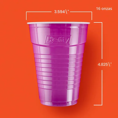 Miniatura 2 de Vasos de Plástico Desechables Hefty Party On, Surtidos, 16 Onzas, 100
