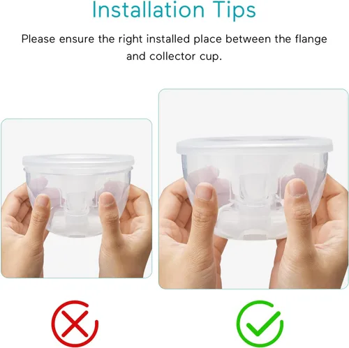 Miniatura 4 de Paruu P10 - Juego completo de tazas de colector, piezas originales de extractor de leche, accesorios de repuesto para extractor de leche portátil, 1