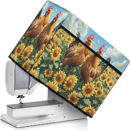 Miniatura 35 de Funda para máquina de coser de mariposas y flores con prácticos bolsillos, funda protectora con asa, para la mayoría de máquinas de coser estándar
