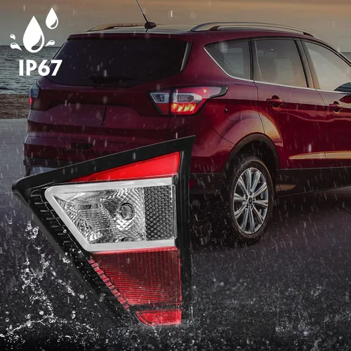 Miniatura 5 de FIONE Ensamble de luz trasera Compatible con Ford Escape 2017 2018 2019 Luz trasera de repuesto lámpara interior trasera lado del pasajero derecho
