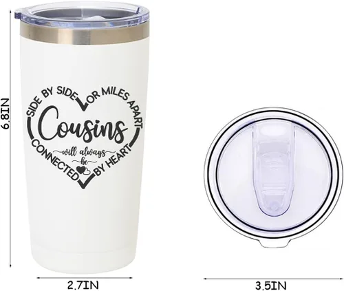 Miniatura 3 de Regalos para Primas Vaso Térmico para Mujer, Regalos de Cumpleaños para Prima Mujer, Regalos de Navidad para Primas para Mujeres, Mejor Regalo