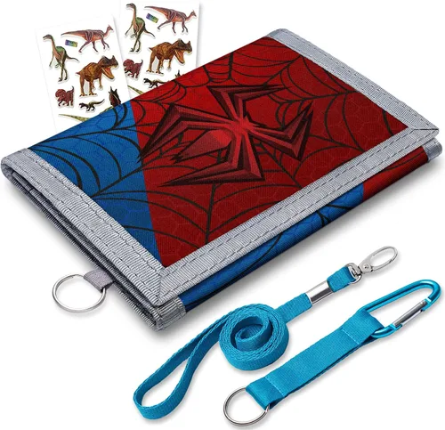 Miniatura 7 de Yollber Carteras para niños con bolsillo para monedas, carteras para niños de 4 a 18 años, billetera triple para niños, cartera novedosa