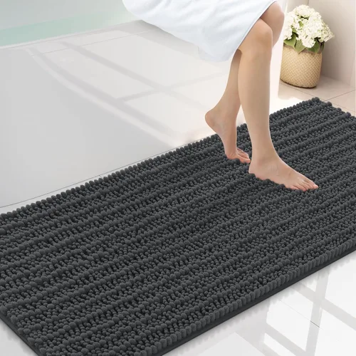 Miniatura 97 de Smiry Alfombras de Baño 24x16 pulgadas, Alfombras de Baño de Chenilla Extra Suaves y Absorbentes, Respaldo de Goma Antideslizante, Lavable a Máquina
