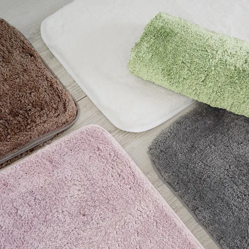 Miniatura 7 de ROSMARUS Alfombra de baño lanuda antideslizante de 17 x 24 pulgadas, tapete absorbente de agua, tapete de ducha suave para suelo y bañera, tapete