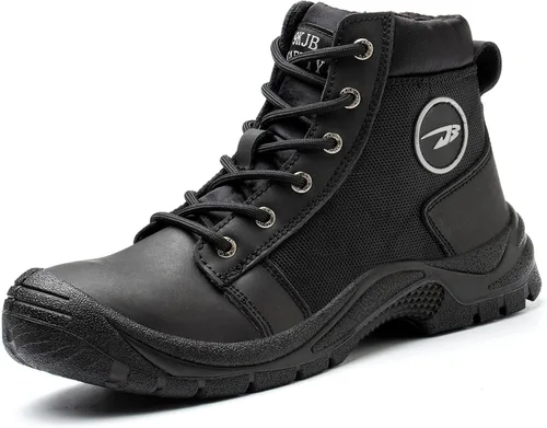 XUNRUO Botas de punta de acero para hombres y mujeres, zapatos ligeros de seguridad para el trabajo, zapatos industriales y transpirables de