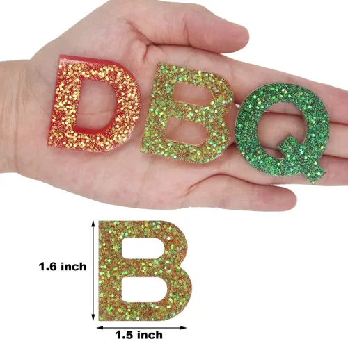 Miniatura 4 de EuTengHao Juego de 272 moldes de resina de silicona con letras y números, moldes de epoxi, llaveros de resina para joyería con llavero, anillos