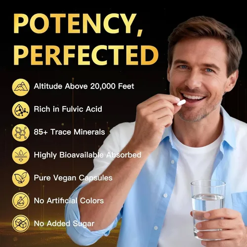 Miniatura 5 de NATURE TARGET Cápsulas de Shilajit del Himalaya – 500 mg de Shilajit puro con 50% de ácido fúlvico y pimienta negra – Energía, enfoque y vitalidad