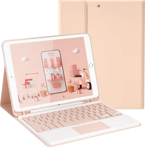 Miniatura 15 de Funda de teclado LAMA para iPad de 10.2 pulgadas, estuche inalámbrico con teclado con soporte para lápices para iPad de 10.2 y 10.5 pulgadas