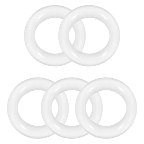 Miniatura 10 de Othmro 30 anillos de sellado de silicona planos blancos, 0.276x0.433x0.079 in (IDxODxTHK) junta tórica redonda para grifo, ducha, arandelas