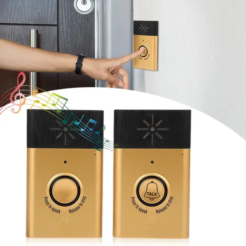 Miniatura 2 de Timbre de voz inalámbrico inteligente, intercomunicador de voz bidireccional, sistema de control de acceso, volumen ajustable para el hogar