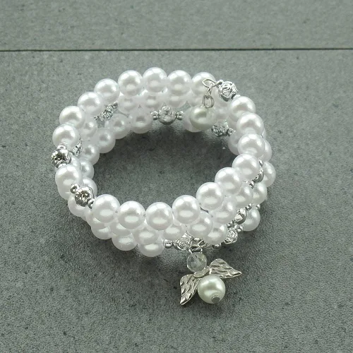 Miniatura 8 de WE Bautismo favor 12PC Rosario Wrap Angel Pulsera Recuerdos de Bautizo Bautizo Regalo para Invitados Blanco Perla - Recuerdos de Bautizo - Recuerdos
