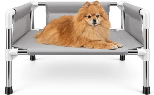 Miniatura 8 de Makerfire Cama elevada para perro, sofá cama elevada para perros medianos, cuna refrescante desmontable para interiores y exteriores, con patas