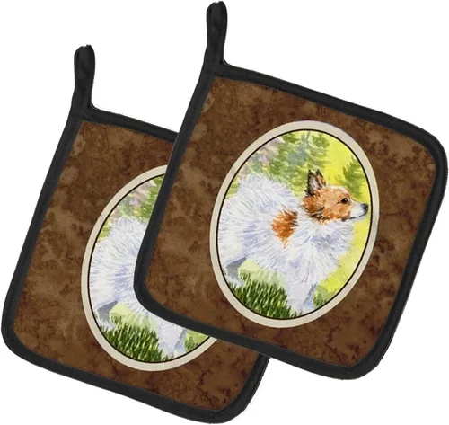 Miniatura 100 de Caroline's Treasures SS8617PTHD - Juego de soportes para ollas de cocina resistentes al calor, almohadillas calientes para horno para cocinar, Husky