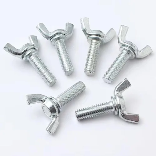 Miniatura 3 de Tornillos de mariposa de ala galvanizada de acero al carbono M4-0.028 x 0.315 in, perno de ala, cierre de máquina, tornillos de mano para equipos