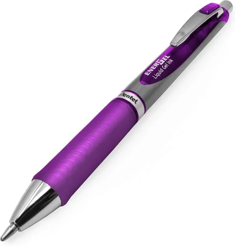 Miniatura 2 de Energel BL80 - Bolígrafo retráctil de gel líquido de 1.0 mm - Violeta - Paquete de 5