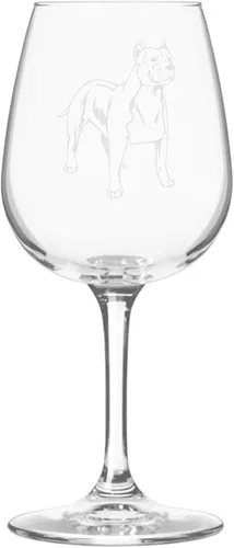 Miniatura 544 de Copa de vino de 12.75 onzas con diseño de perro grabado