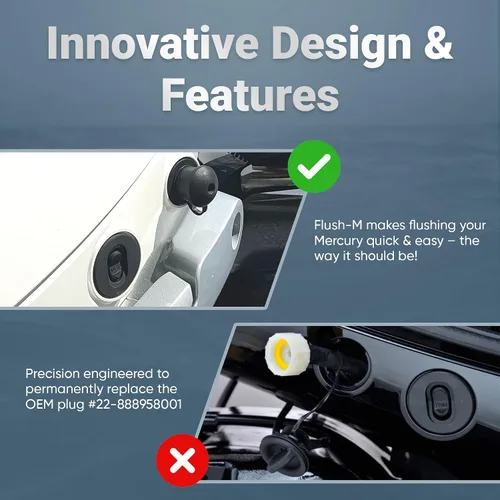 Miniatura 4 de Kit de Enjuague de Conexión Rápida para Motores Fuera de Borda Mercury, Suzuki, Yamaha y Honda – Adaptador de Enjuague Marino con Sello de Junta