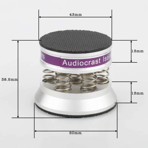 Miniatura 2 de Almohadillas de base de aislamiento de altavoces, protector de piso de resorte, antideslizante antivibración, soporte de altavoz, amortiguador