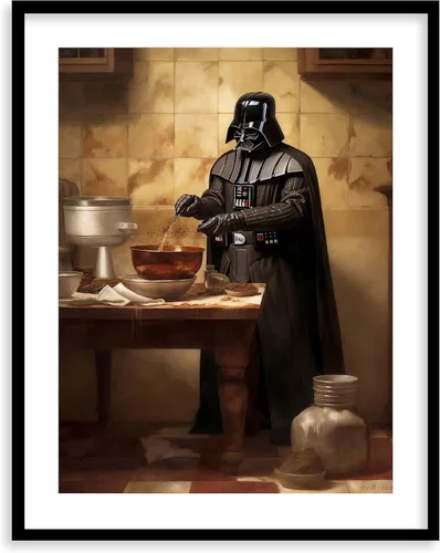 Miniatura 46 de Impresiones de Arte para Cocina de Star Wars - Impresión Giclée de Arte Fino Premium - Póster de Impresión Estético de Darth Vader Boba Fett Yoda