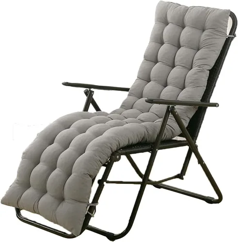 Cojines para silla tumbona, cojines de patio con luz del sol, colchón para exteriores, colchón reclinable acolchado grueso acolchado para asiento