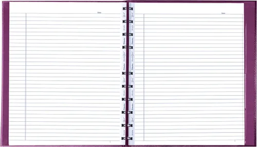 Miniatura 3 de Blueline MiracleBind™ - Cuaderno recargable, tapa dura tipo lagarto, 11 pulgadas x 9-1/16 pulgadas, 150 páginas a rayas, uva (AF11150.95)