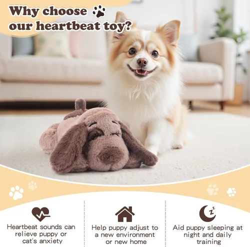 Miniatura 6 de BEVERLYSHARK Beverly Shark Juguete de latido del corazón para cachorros, ayuda para aliviar la ansiedad de los perros, juguete de entrenamiento