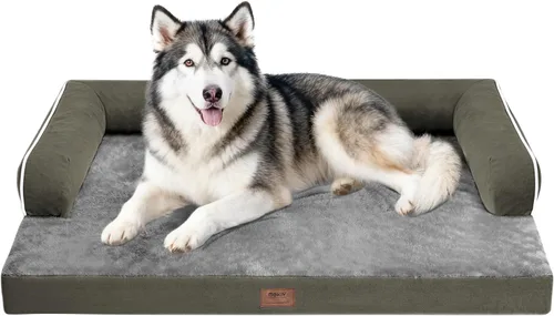 Miniatura 120 de Cama ortopédica impermeable para perros pequeños, cama para perros de tamaño mediano, cómoda cama para mascotas y gatos con lados, funda extraíble