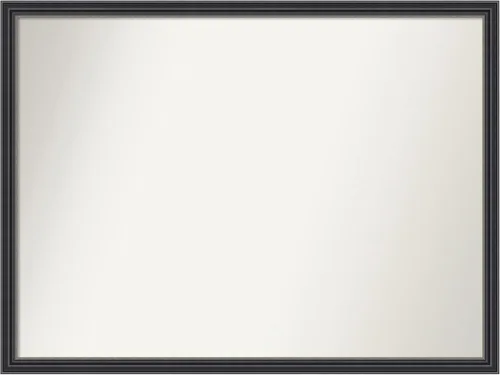 Miniatura 285 de Amanti Art Espejo de baño negro para sobre fregadero, 22 x 22 pulgadas, espejo de tocador cuadrado estrecho negro Avon, marco de madera casual