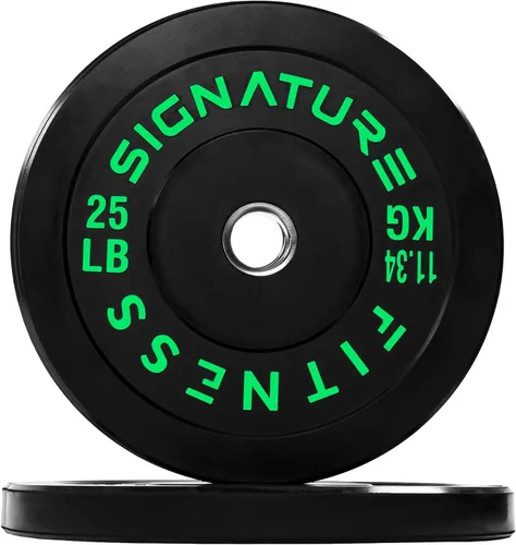 Miniatura 9 de Juego de placas olímpicas de amortiguación Fitvids, placas de peso de 2" para entrenamiento de fuerza y levantamiento de pesas, París o juego