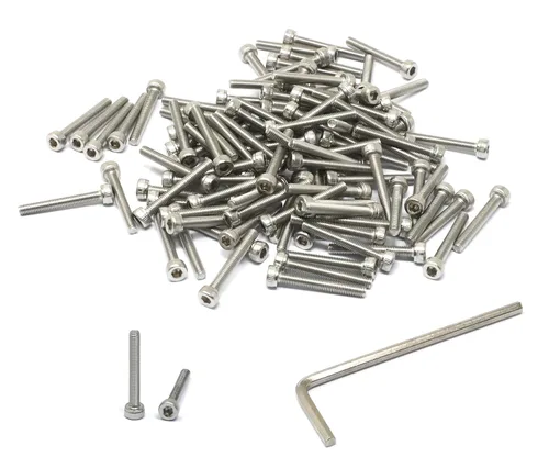 Miniatura 230 de iexcell 25 piezas M4 x 60/65/70/75/3.150 in paso de rosca 0.028 in acero inoxidable 304 cabeza hexagonal Tornillos Tornillos surtido Kit