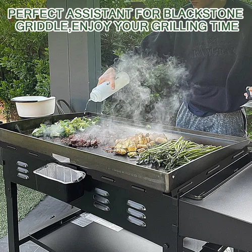 Miniatura 8 de Protección de viento para parrilla Blackstone de 28 pulgadas, pantalla de viento magnética de acero inoxidable para parrilla Blackstone, accesorios