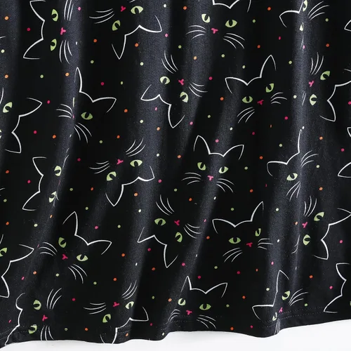 Miniatura 8 de Inadays Camisón de algodón para mujer, ropa de dormir de manga corta, camisón casual con estampado, pijama holgado y cómodo