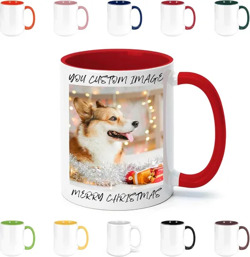 Miniatura 24 de Taza de café personalizada con texto y foto, taza personalizada, ideas únicas, regalos para hombres, mujeres, mamá, papá, novia, novio, amigo, Negro