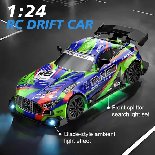 Miniatura 5 de Coche RC Drift para Coche de Juguete Eléctrico Juguetes de Coches de Carreras de Hobby con Controlador, 1:24 4WD Alta Velocidad Coches RC Drift