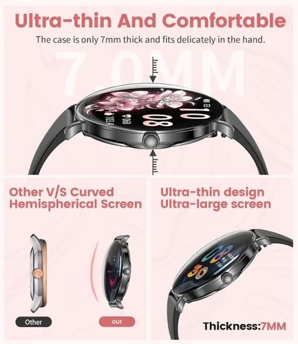 Miniatura 8 de LIGE Ultra-Thin Smart Watch for Women(Answer/Make Calls),1.43" Fitness Tracker Watch with Heart Rate,Clories Tracker 100+ Sports Modes,Always-on