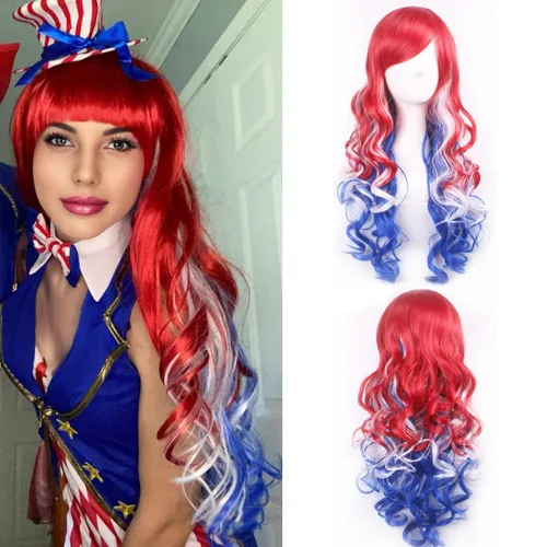 Miniatura 6 de BERON Peluca de trenza negra con flequillo, peluca larga y rizada para uso diario y fiesta de cosplay, incluye gorra